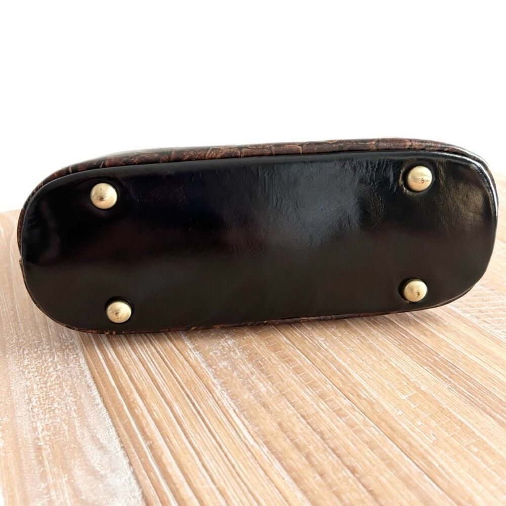 Patricia Nash Laureana Frame Kiss Lock Satchel Bag Purse Abstract Animal Print - Picture 4 of 8